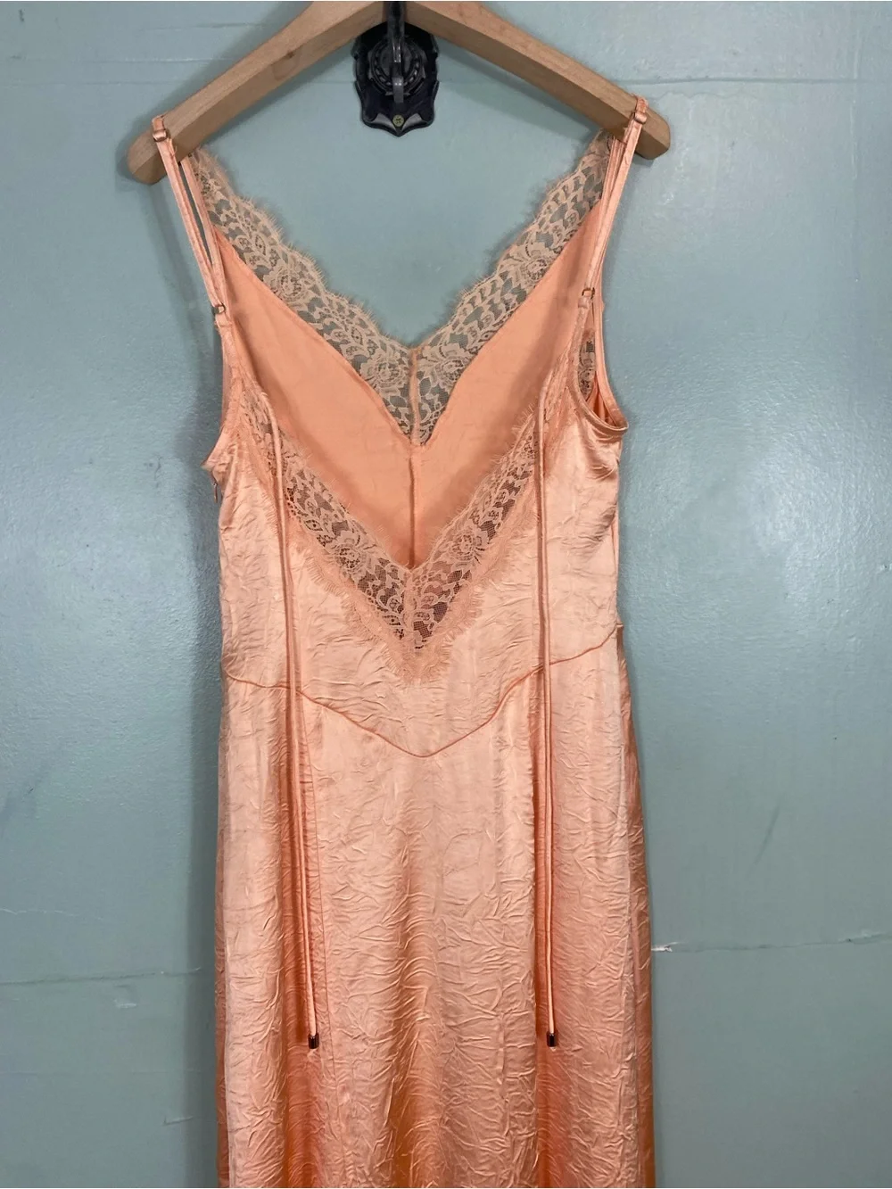 Free people Maybe Forever Maxi Dress Orange Lace Slip Size 2